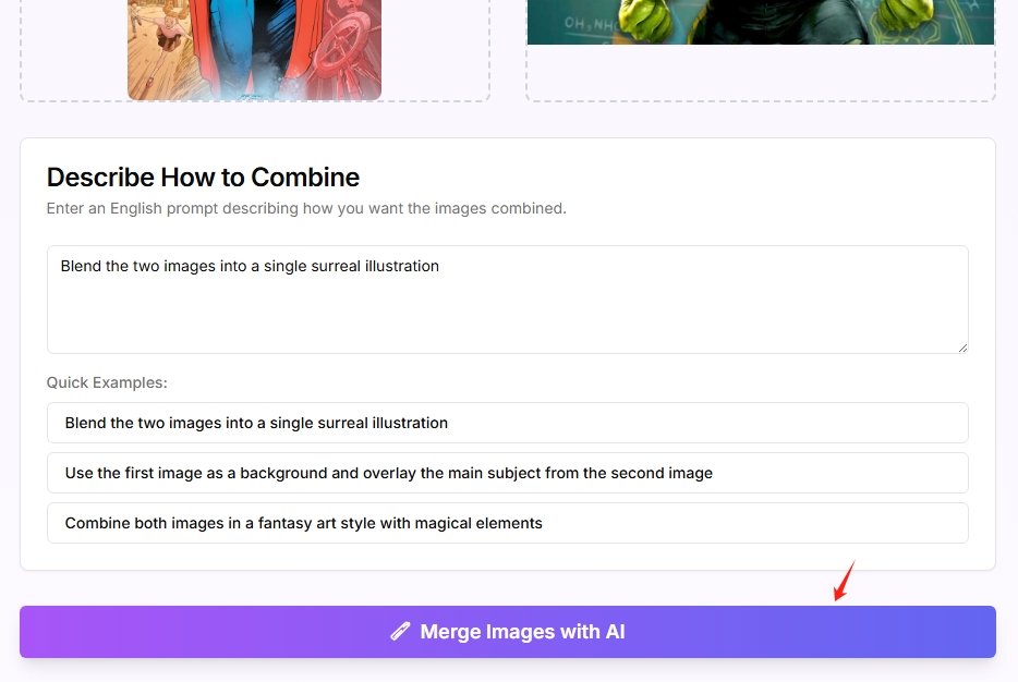 Merge button states